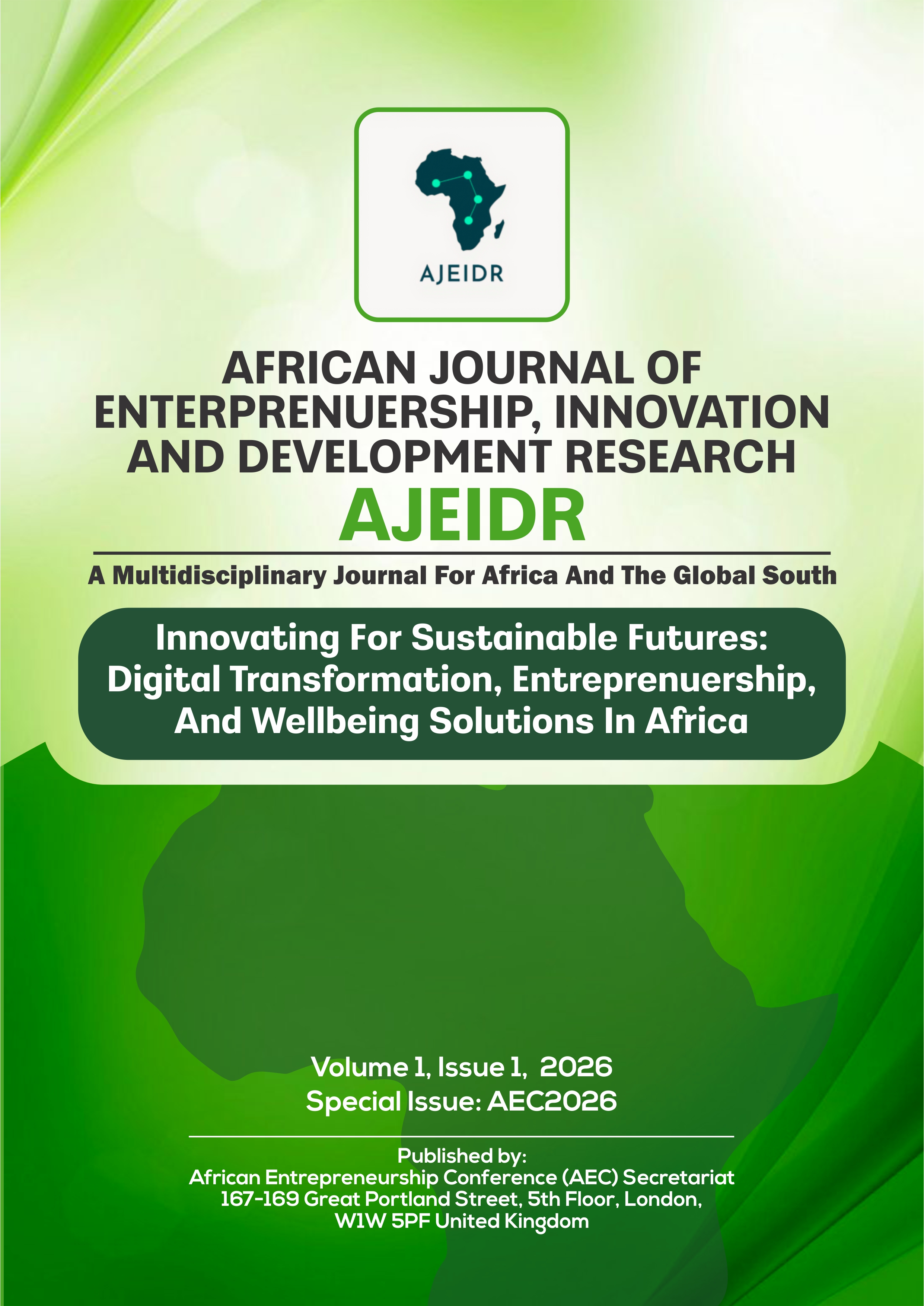 African Journal of Entrepreneurship, Innovation and Development Research Cover